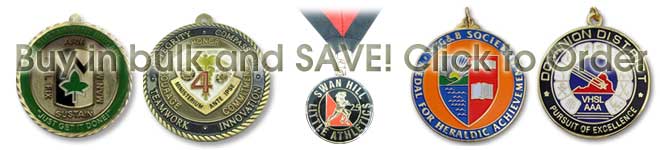 Custom Color Filled Die Struck Medals